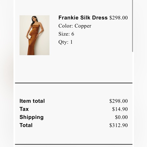 Reformation Copper Frankie Dress - Picture 2 of 10